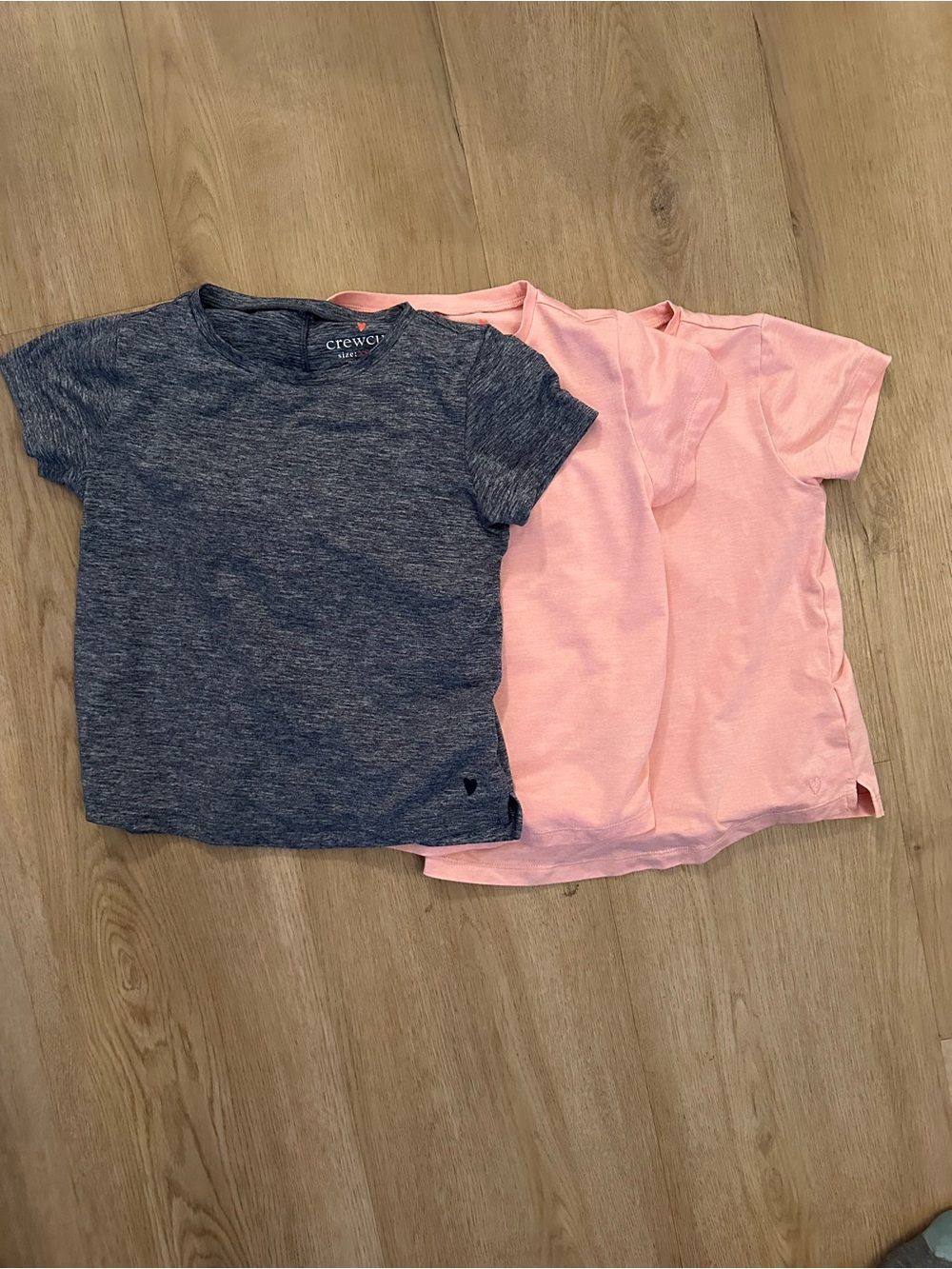 Crewcuts Active Heather Navy and Light Pink Short Sleeve Tee Set (3)